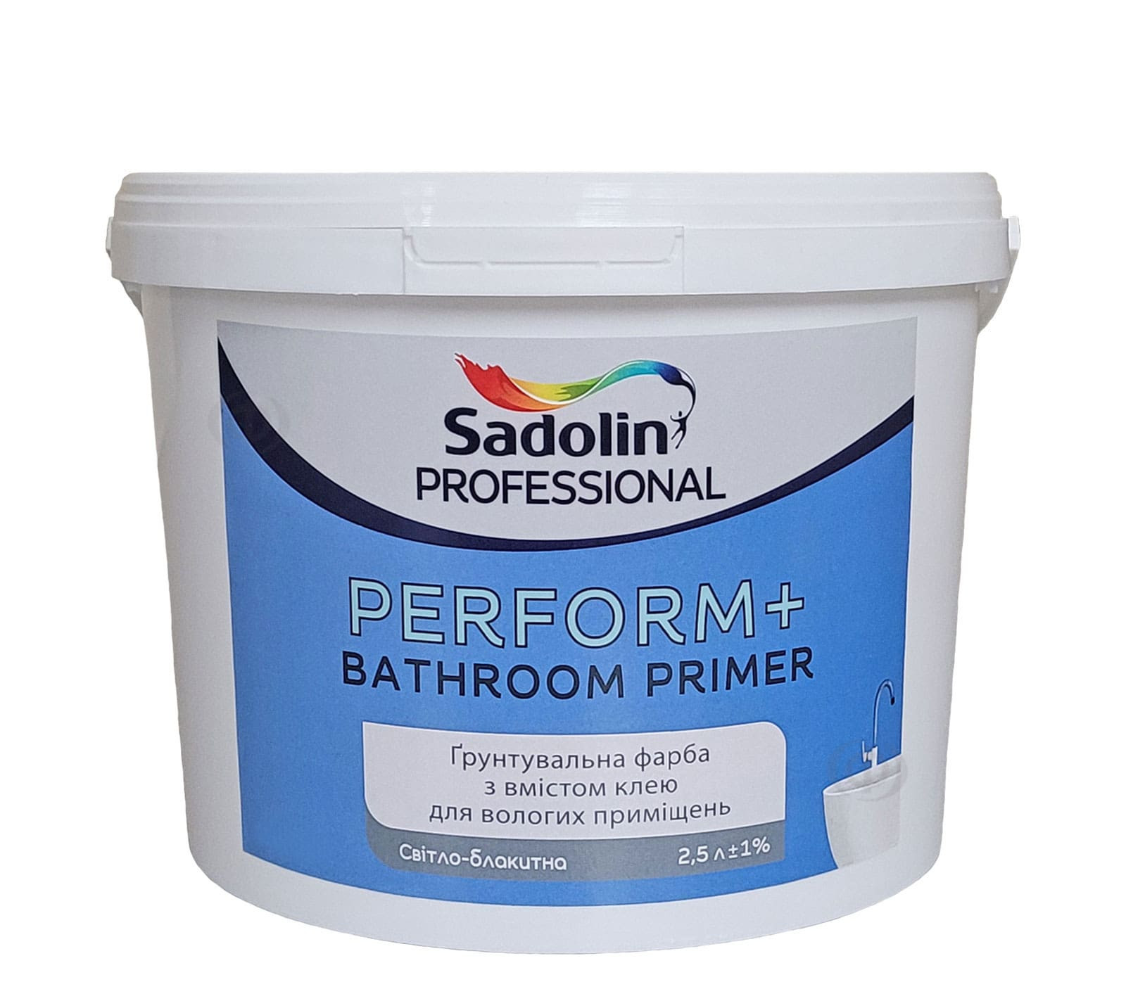 Грунтовочная краска на водной основе Sadolin Professional Perform+ Bathroom Primer, Светло-голубой Грунтовочная краска на водной основе Sadolin Professional Perform+ Bathroom Primer, Светло-голубой