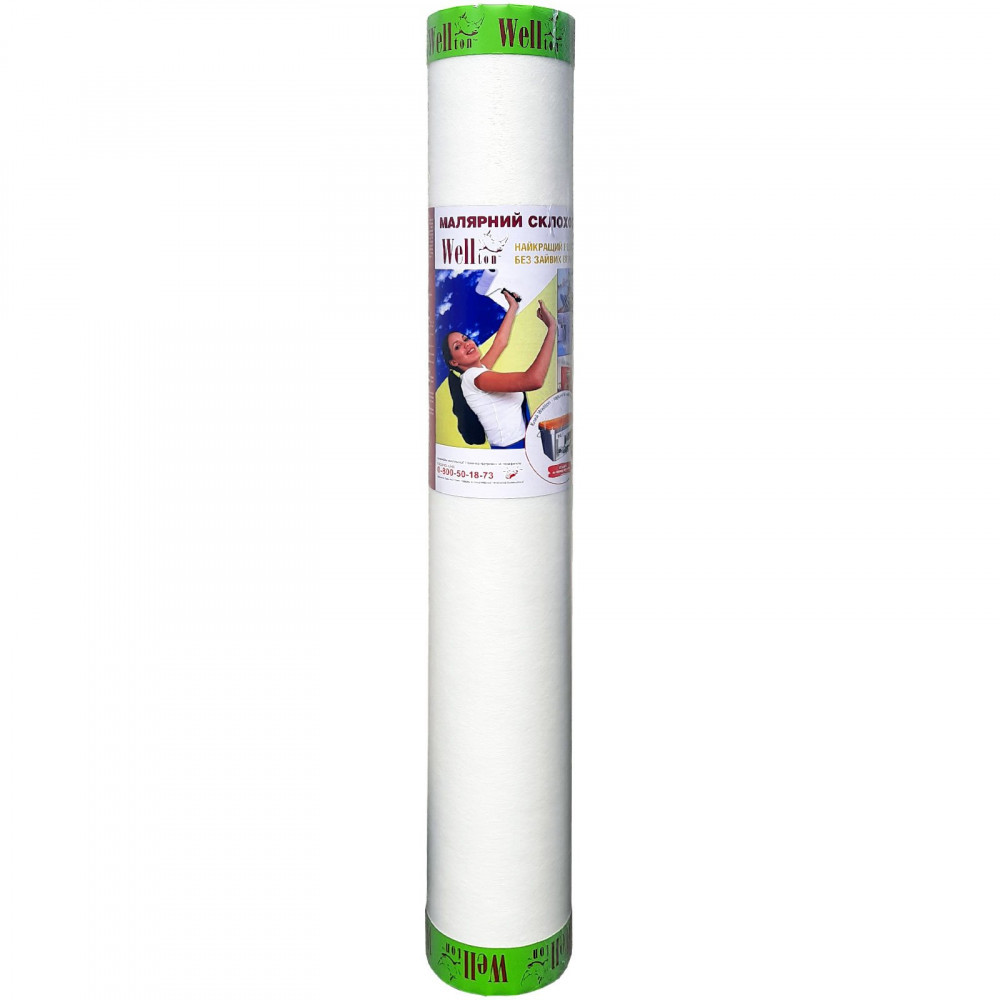 Малярный стеклохолст Wellton-эконом W40 40 г/кв.м 50м Малярный стеклохолст Wellton-эконом W40 40 г/кв.м 50м