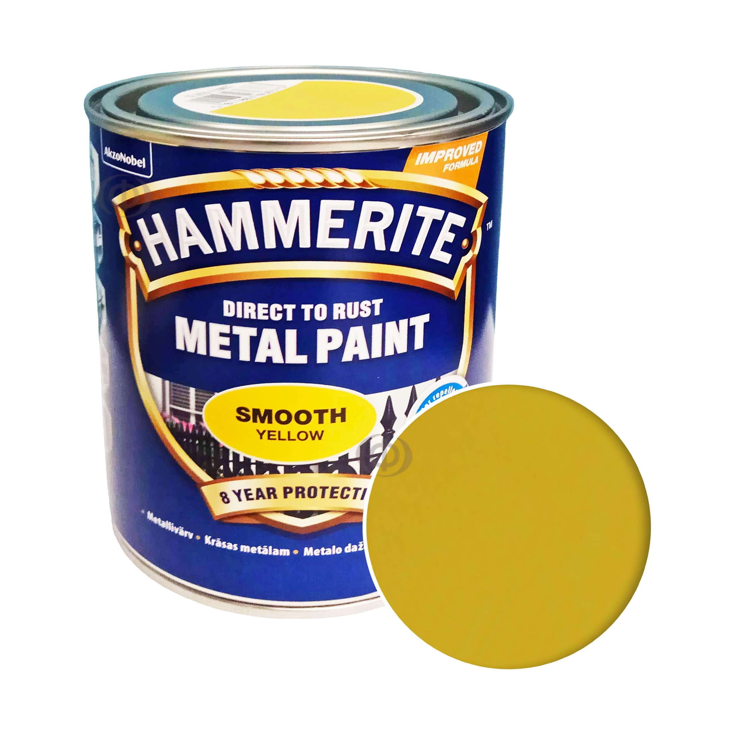 Краска 3 в 1 по металлу Hammerite Metal Paint Smooth защитная, гладкая глянцевая Краска 3 в 1 по металлу Hammerite Metal Paint Smooth защитная, гладкая глянцевая