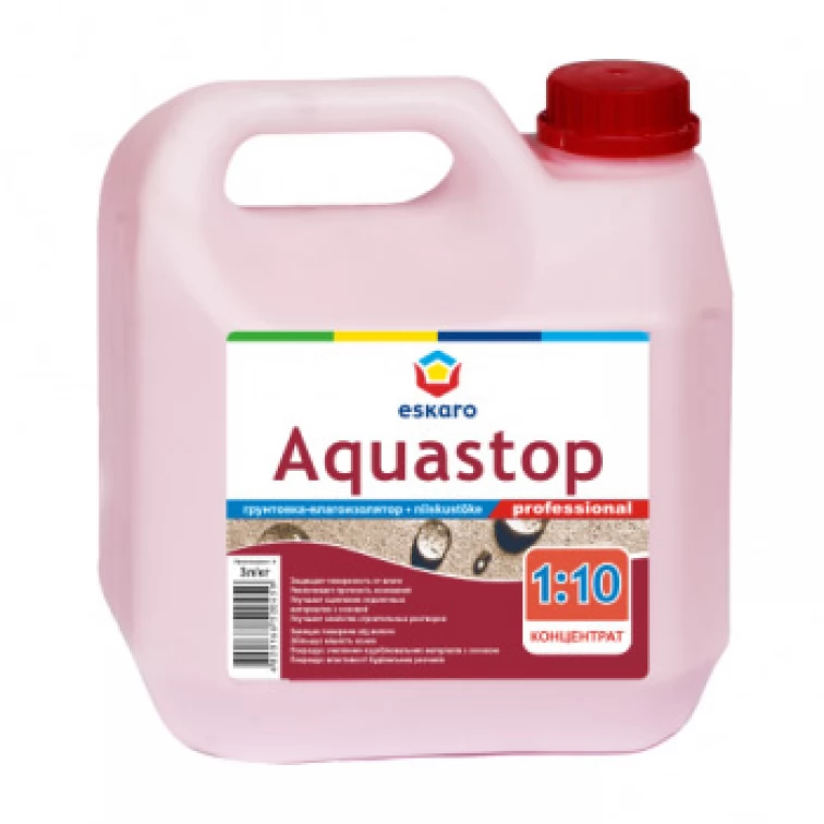 Укрепляющий грунт-концентрат 1:10 Eskaro Aquastop Professional 3л Укрепляющий грунт-концентрат 1:10 Eskaro Aquastop Professional 3л