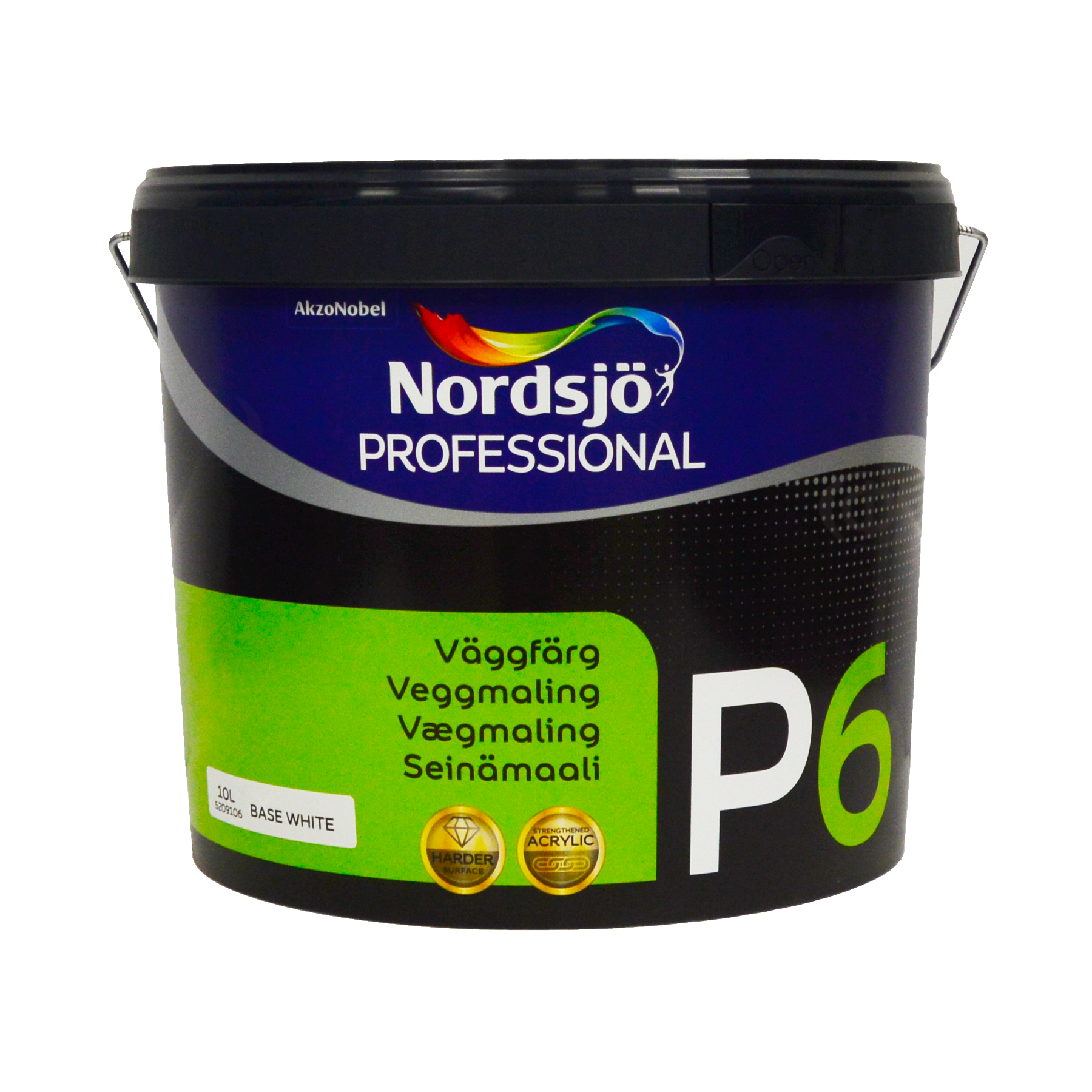 Акриловая краска Sadolin Professional P6 для стен и потолка, белая, BW