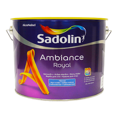 Акриловая краска Sadolin Ambiance Royal для стен и потолка, белая, BW Акриловая краска Sadolin Ambiance Royal для стен и потолка, белая, BW