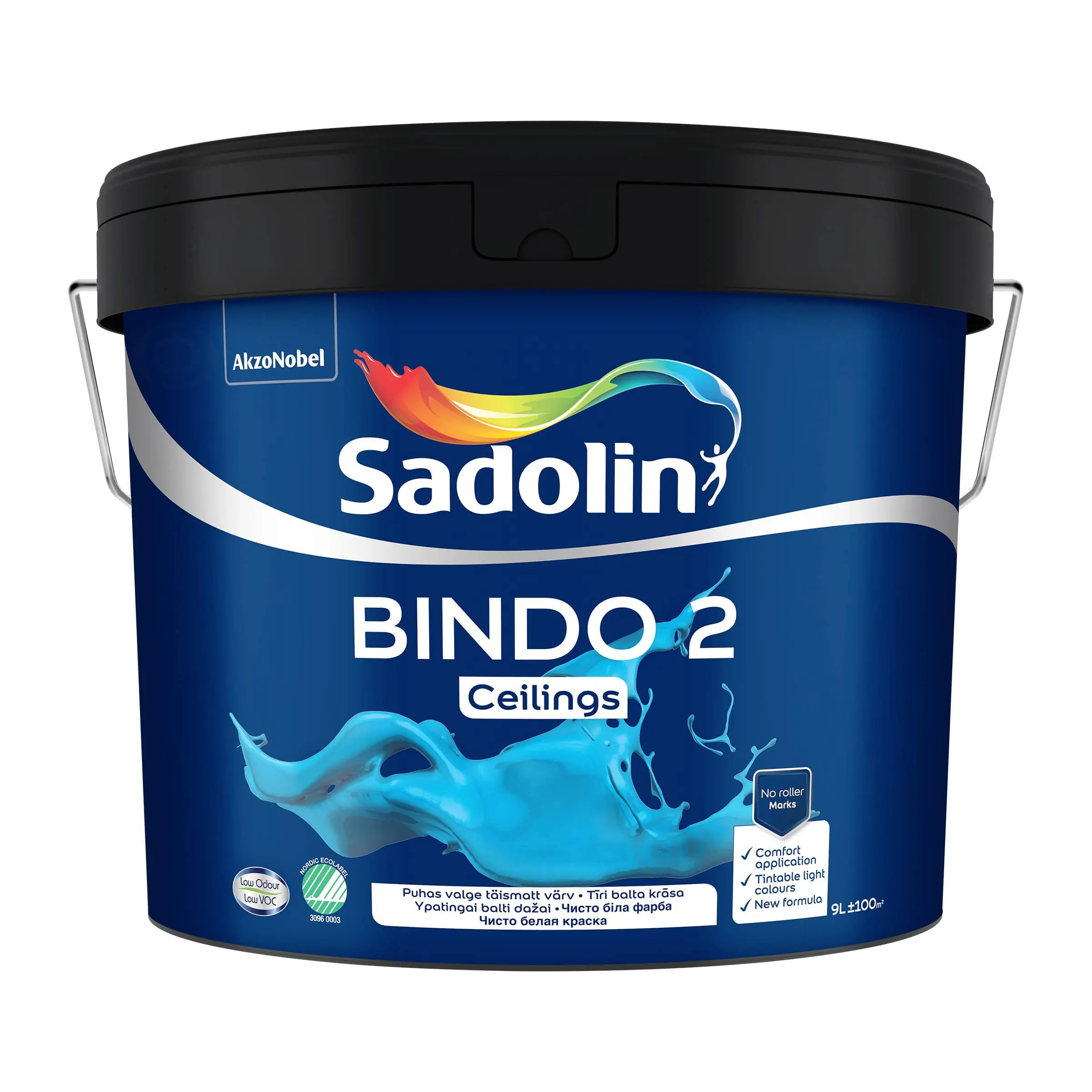 Эмульсионная краска Sadolin Bindo 2 для потолка, ярко-белая, BW