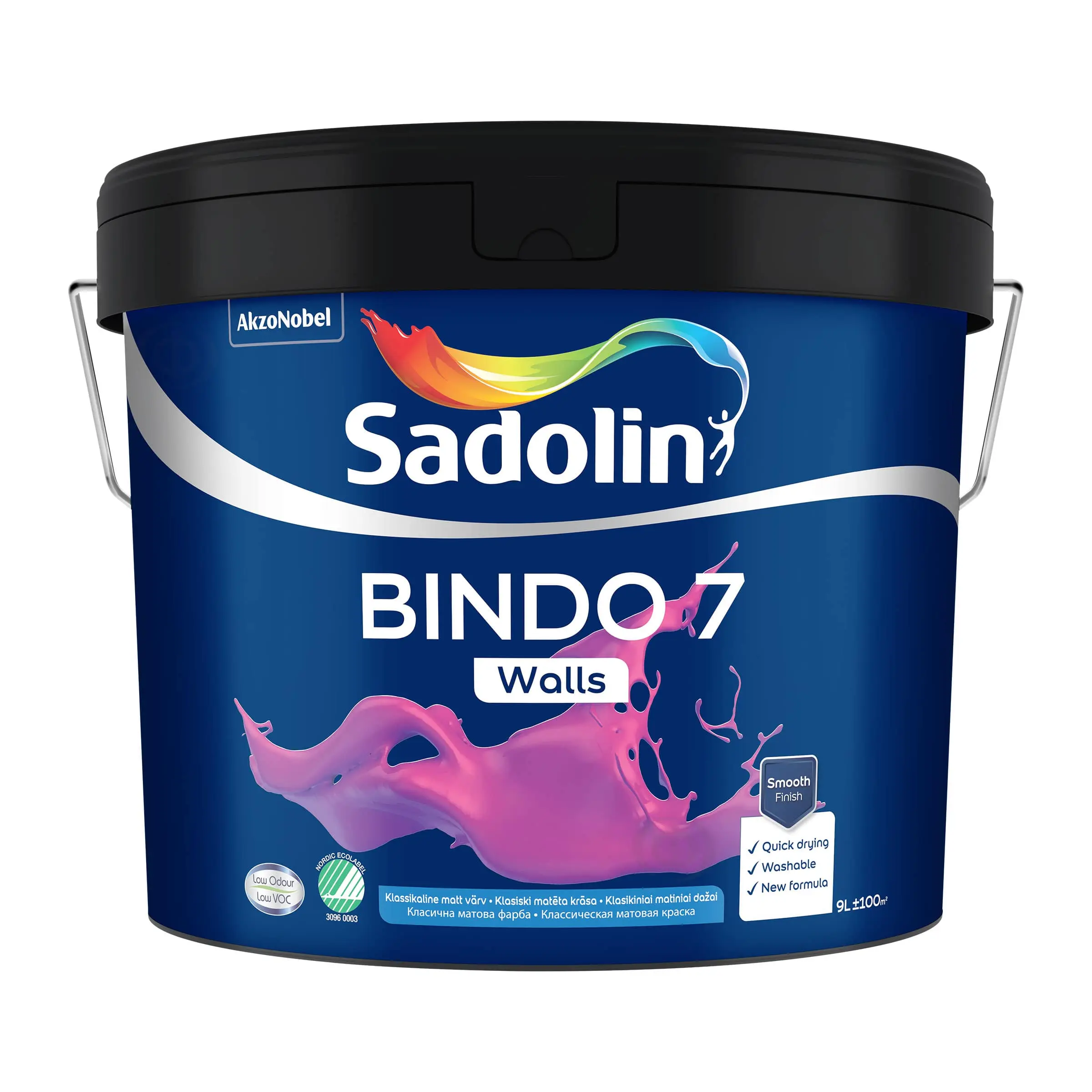 Эмульсионная краска Sadolin Bindo 7 для стен, бесцветная, BС