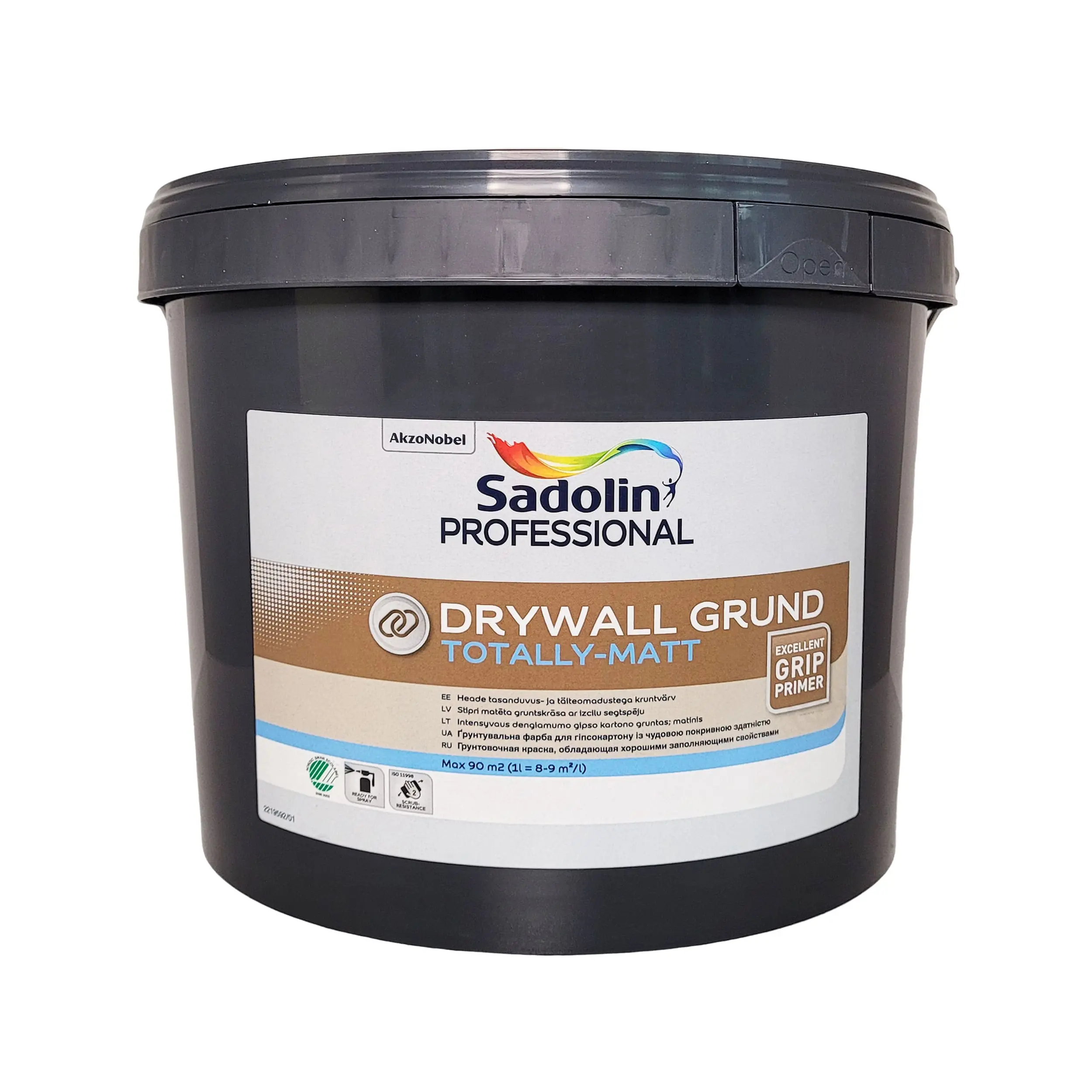 Грунтовочная краска на водной основе Sadolin Professional Drywall Grund для стен и потолка, белая Грунтовочная краска на водной основе Sadolin Professional Drywall Grund для стен и потолка, белая