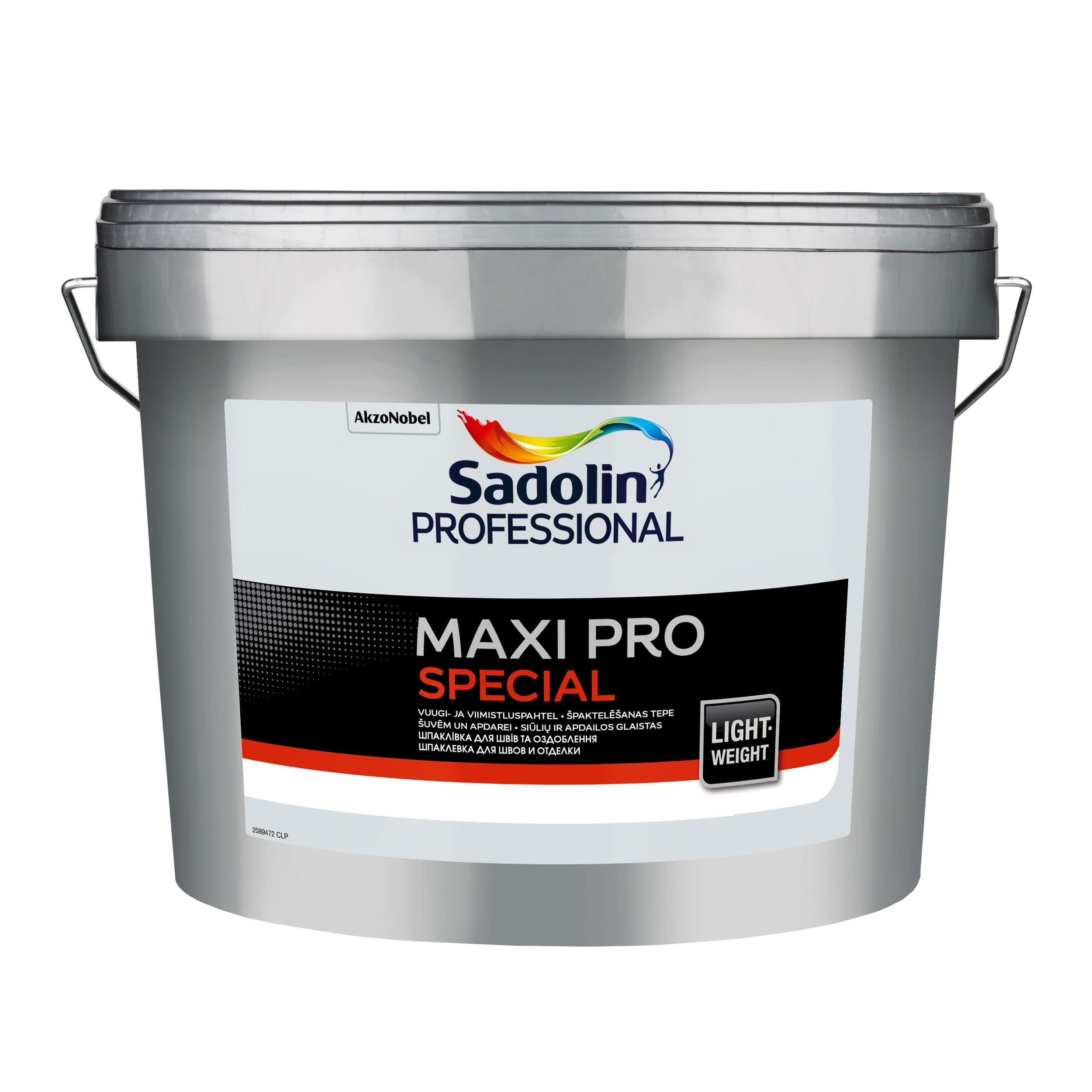 Заполняющая легкая шпаклевка Sadolin Professional Maxi Pro Special для стен и потолка, светло-серая, 10 л