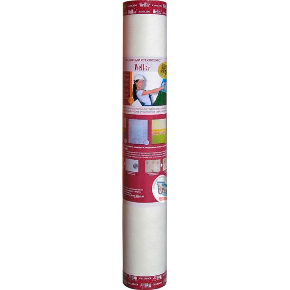 Малярный стеклохолст Wellton W45 45 г/кв.м 50м Малярный стеклохолст Wellton W45 45 г/кв.м 50м