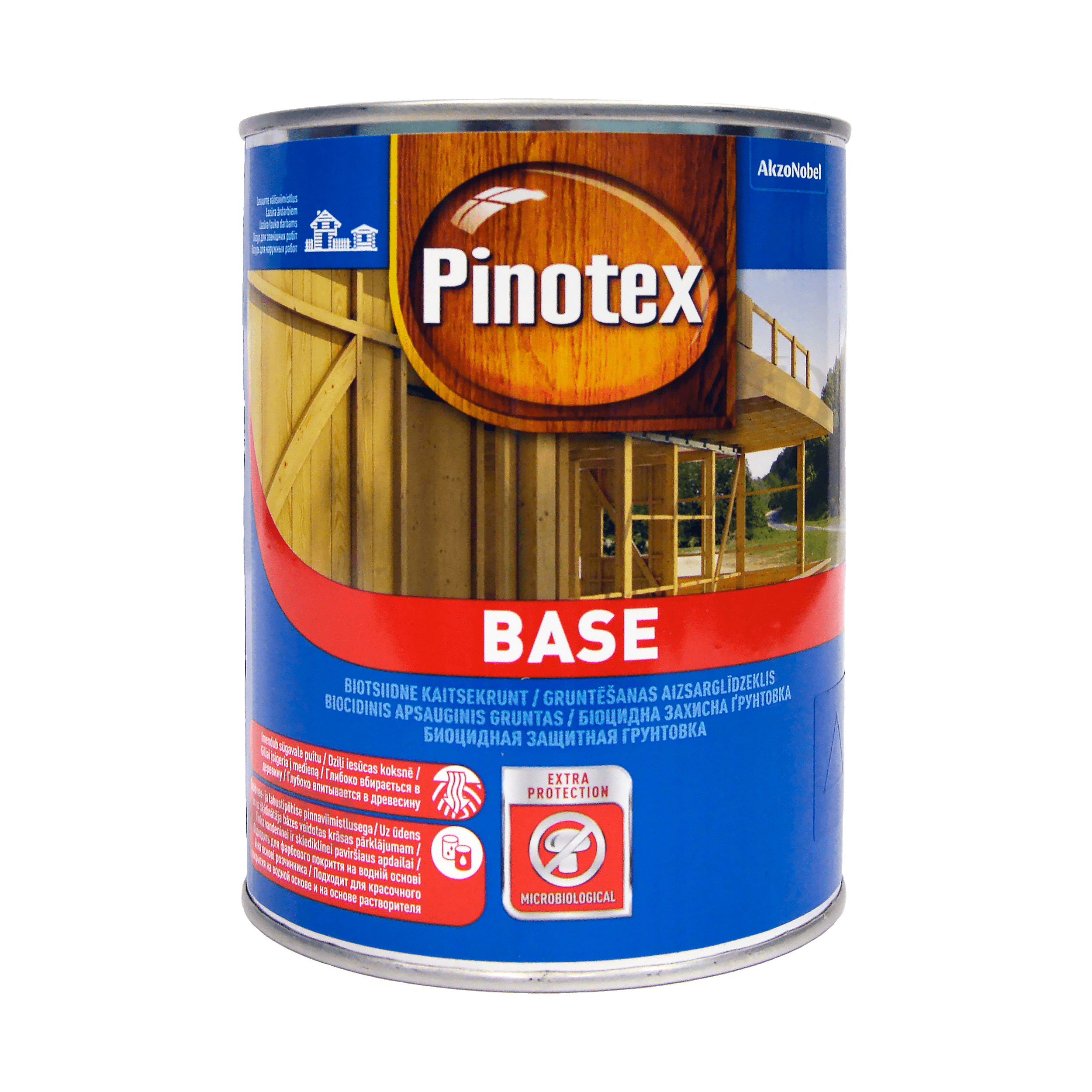 Грунтовка для дерева Pinotex Base биоцидная, бесцветная Грунтовка для дерева Pinotex Base биоцидная, бесцветная