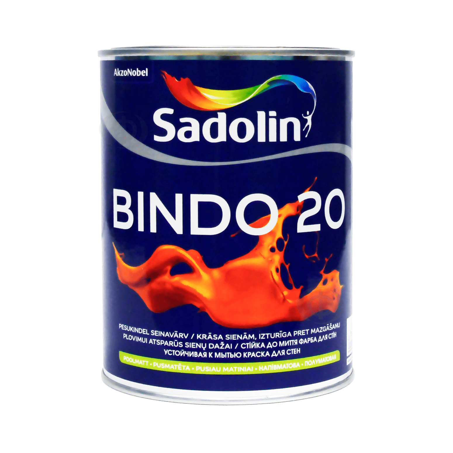 Латексная краска Sadolin Bindo 20 для стен и потолка, белая, BW