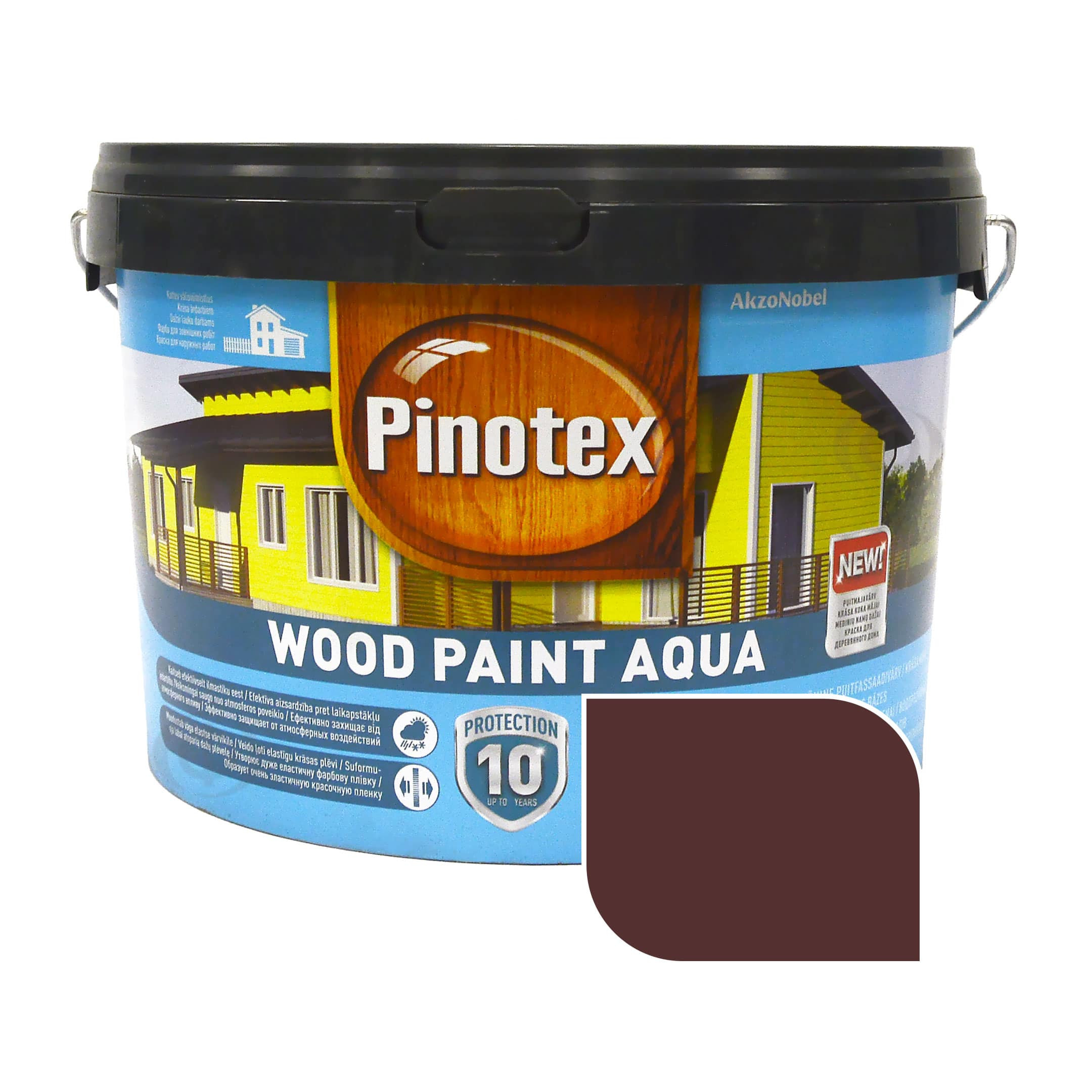 Краска для дерева Pinotex Wood Paint Aqua атмосферостойкая, красная