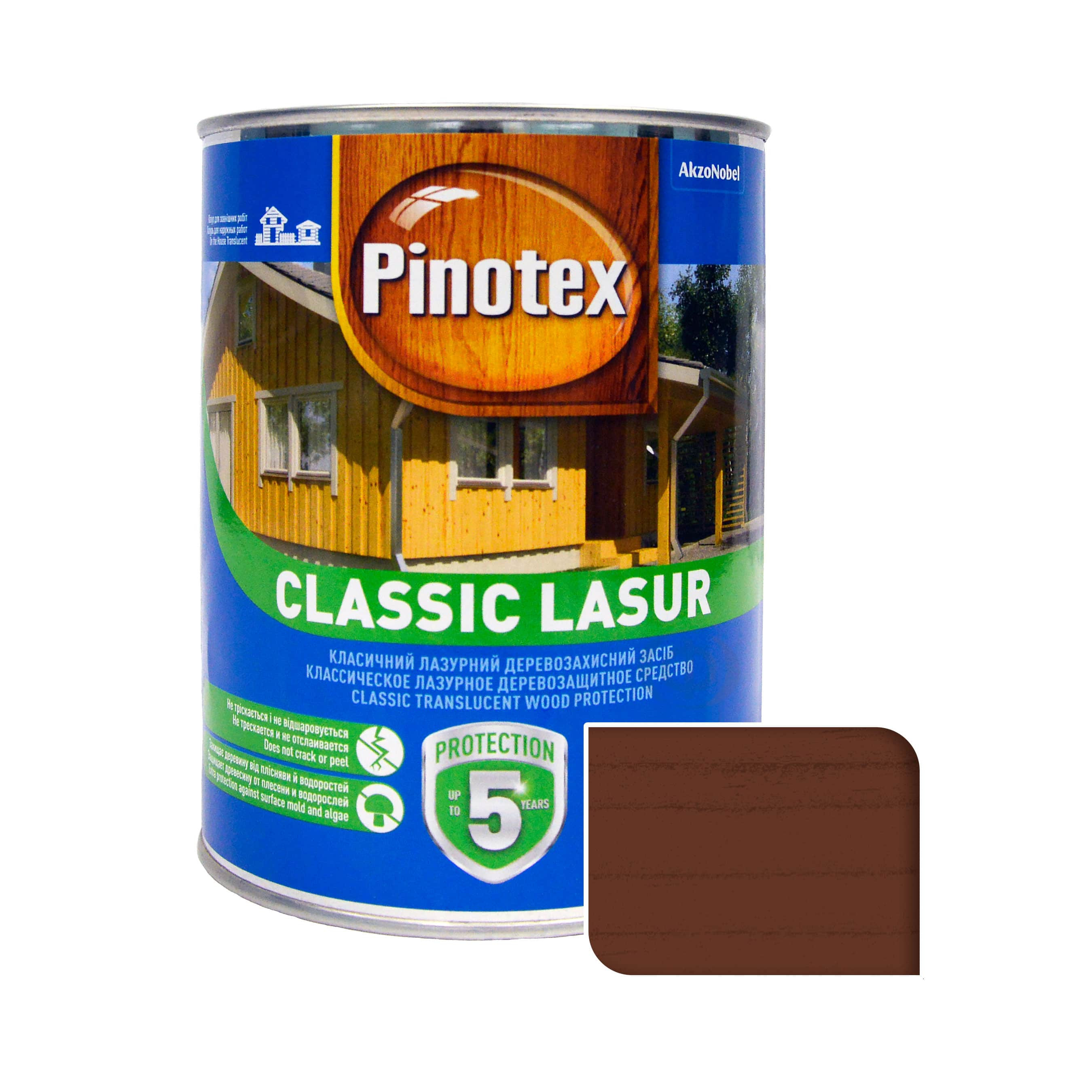 Пропитка лазурная для дерева Pinotex Classic Lasur с декоративным эффектом, тик Пропитка лазурная для дерева Pinotex Classic Lasur с декоративным эффектом, тик