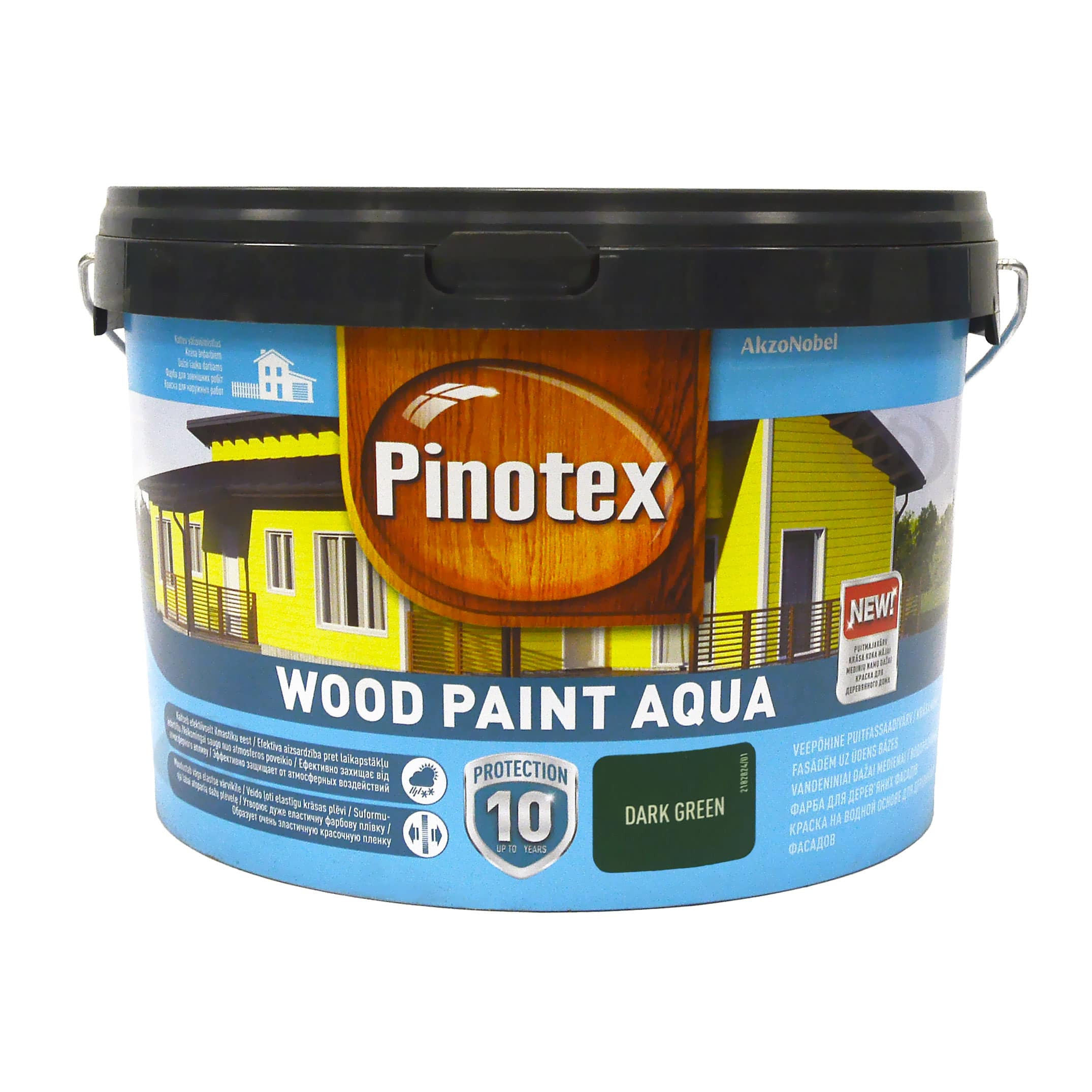 Краска для дерева Pinotex Wood Paint Aqua атмосферостойкая, зеленая