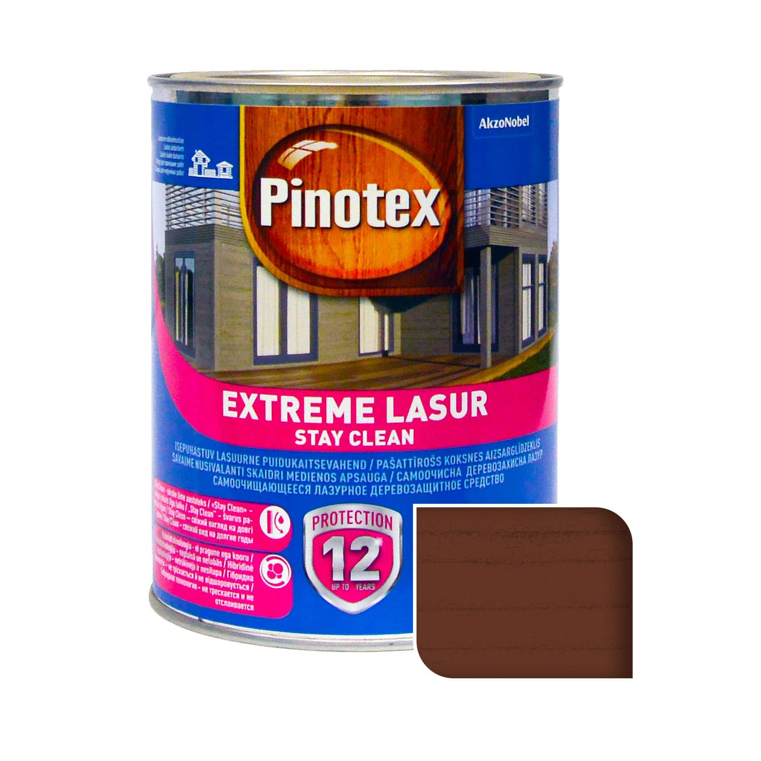 Пропитка лазурная для дерева Pinotex Extreme Lasur самоочищающаяся, тик