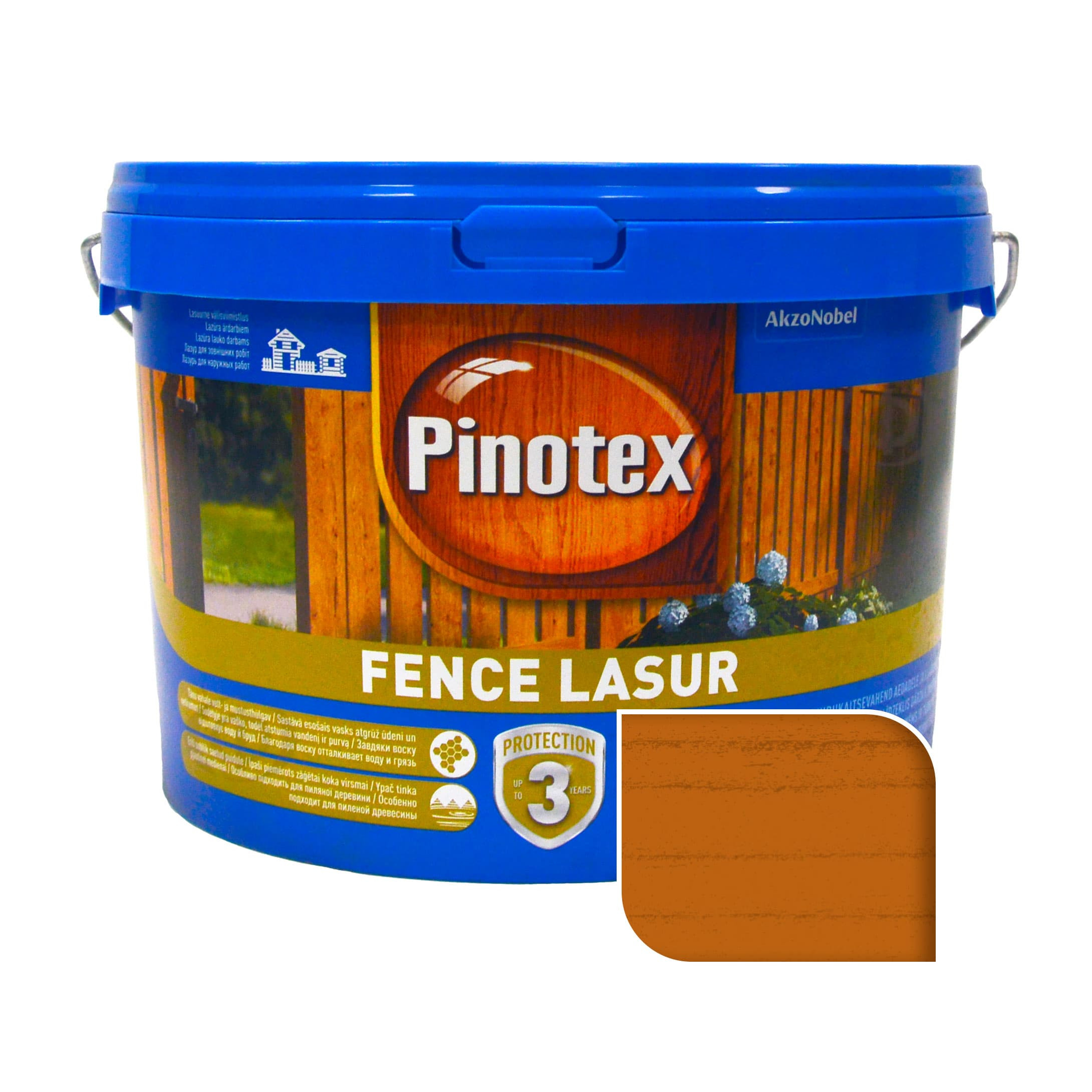 Пропитка лазурная для дерева Pinotex Fence Lasur с декоративым эффектом, орегон