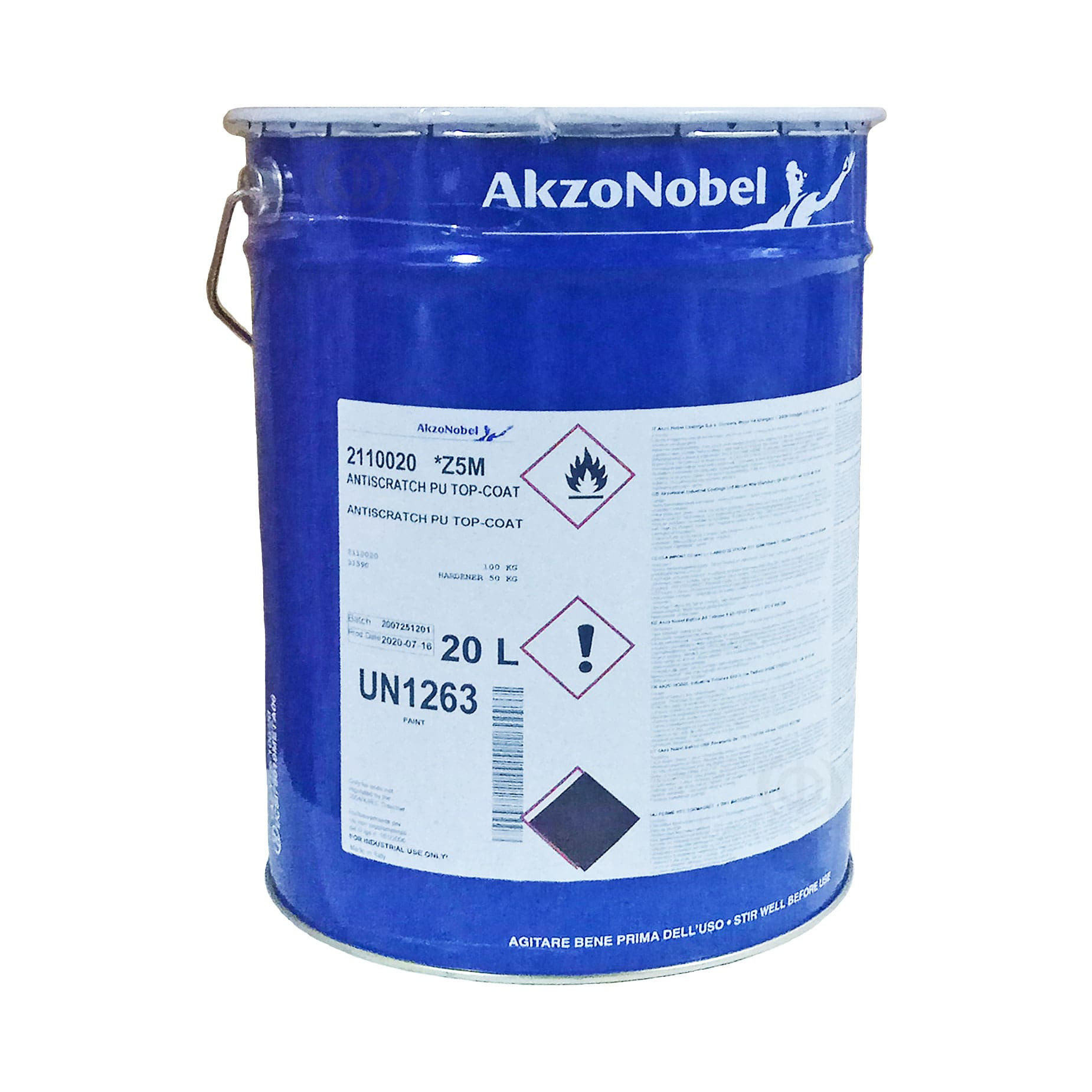 Лак полиуретановый AkzoNobel Antiscratch Top-Coat, двухкомпонентный, бесцветный, (2110020)