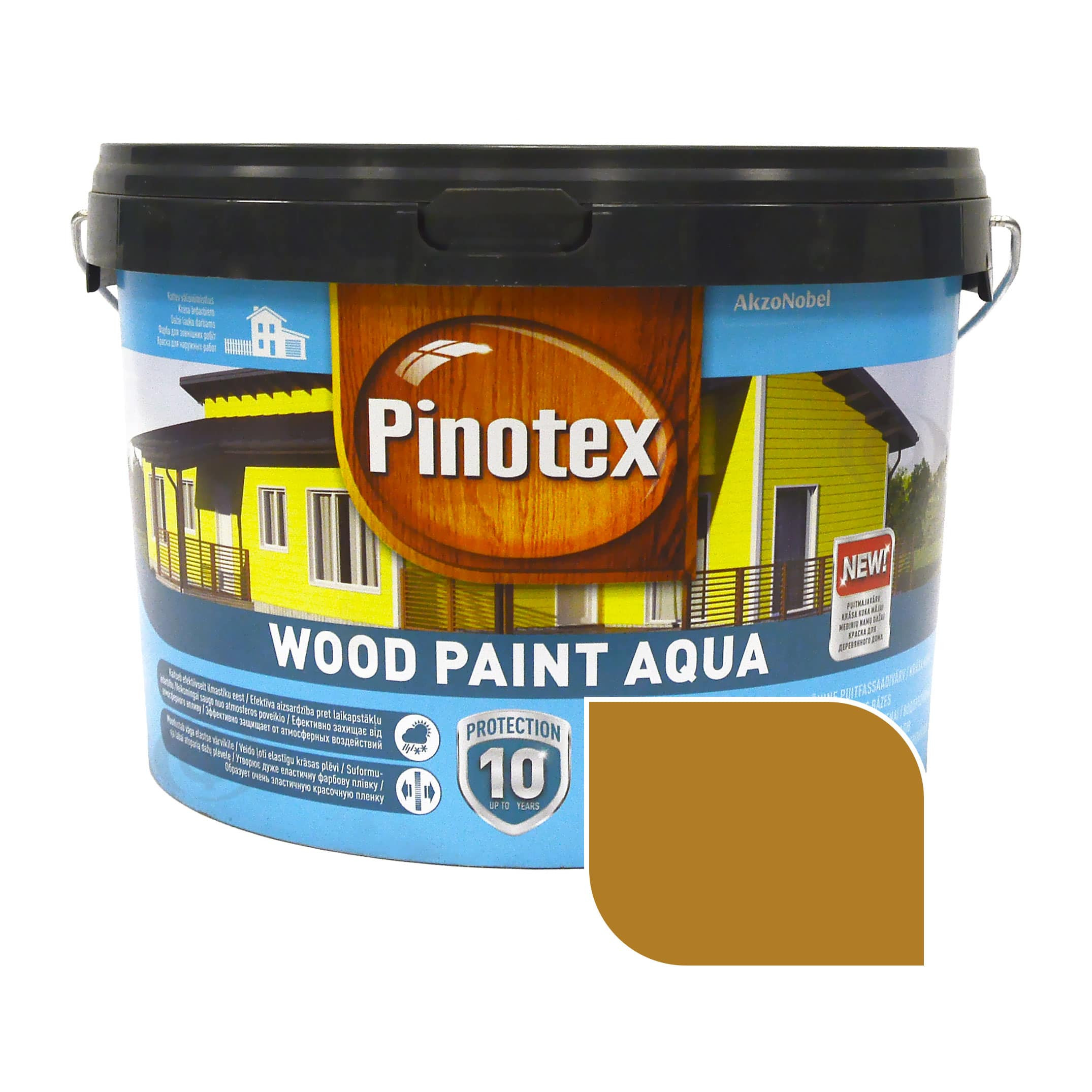 Краска для дерева Pinotex Wood Paint Aqua атмосферостойкая, желтая