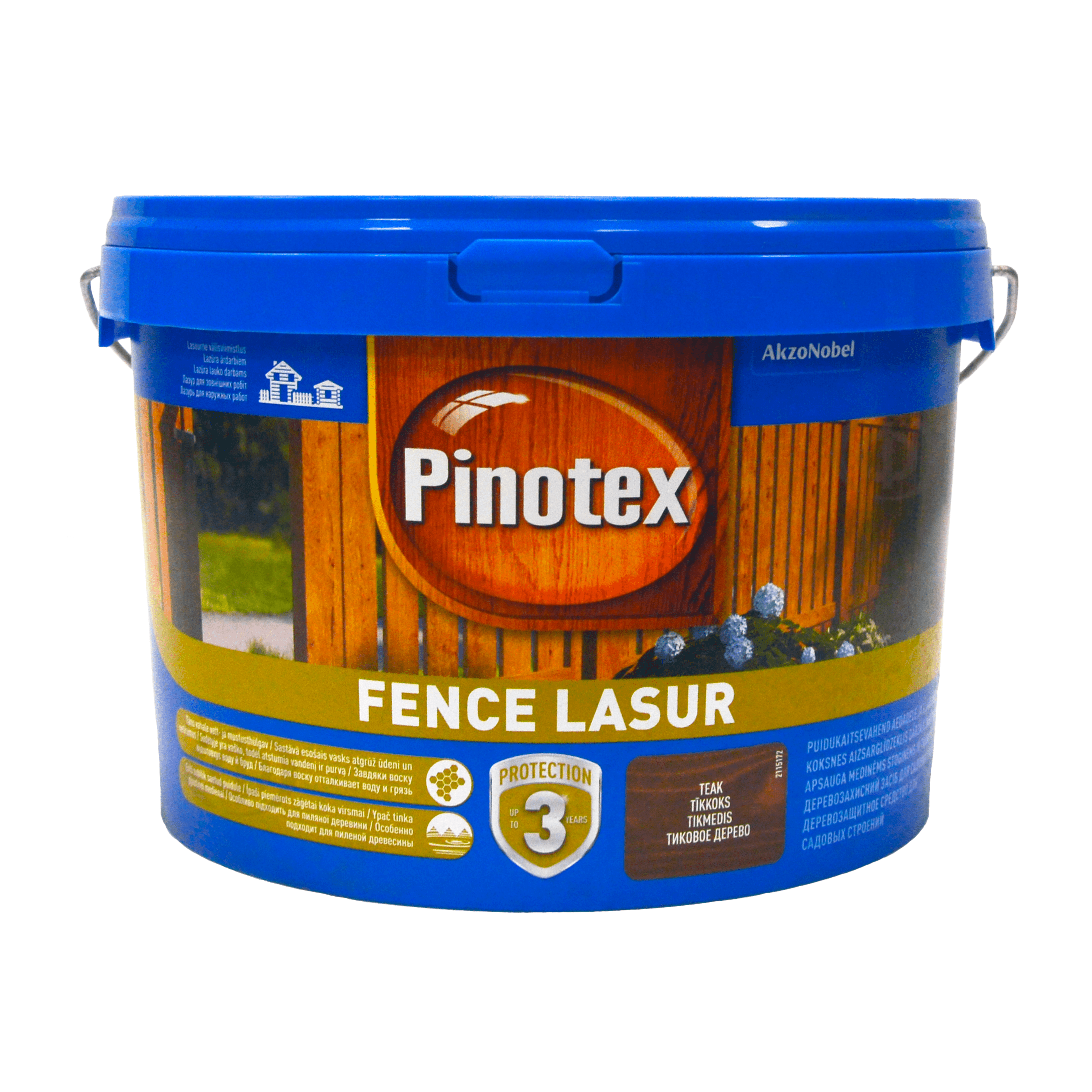 Пропитка лазурная для дерева Pinotex Fence Lasur с декоративым эффектом, тик