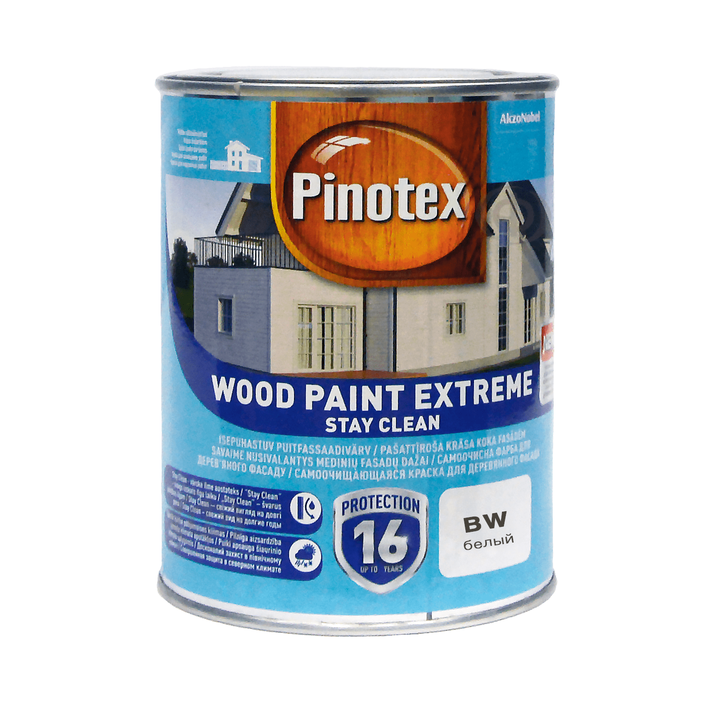 Краска для дерева Pinotex Wood Paint Extreme самоочищающаяся, белая, BW