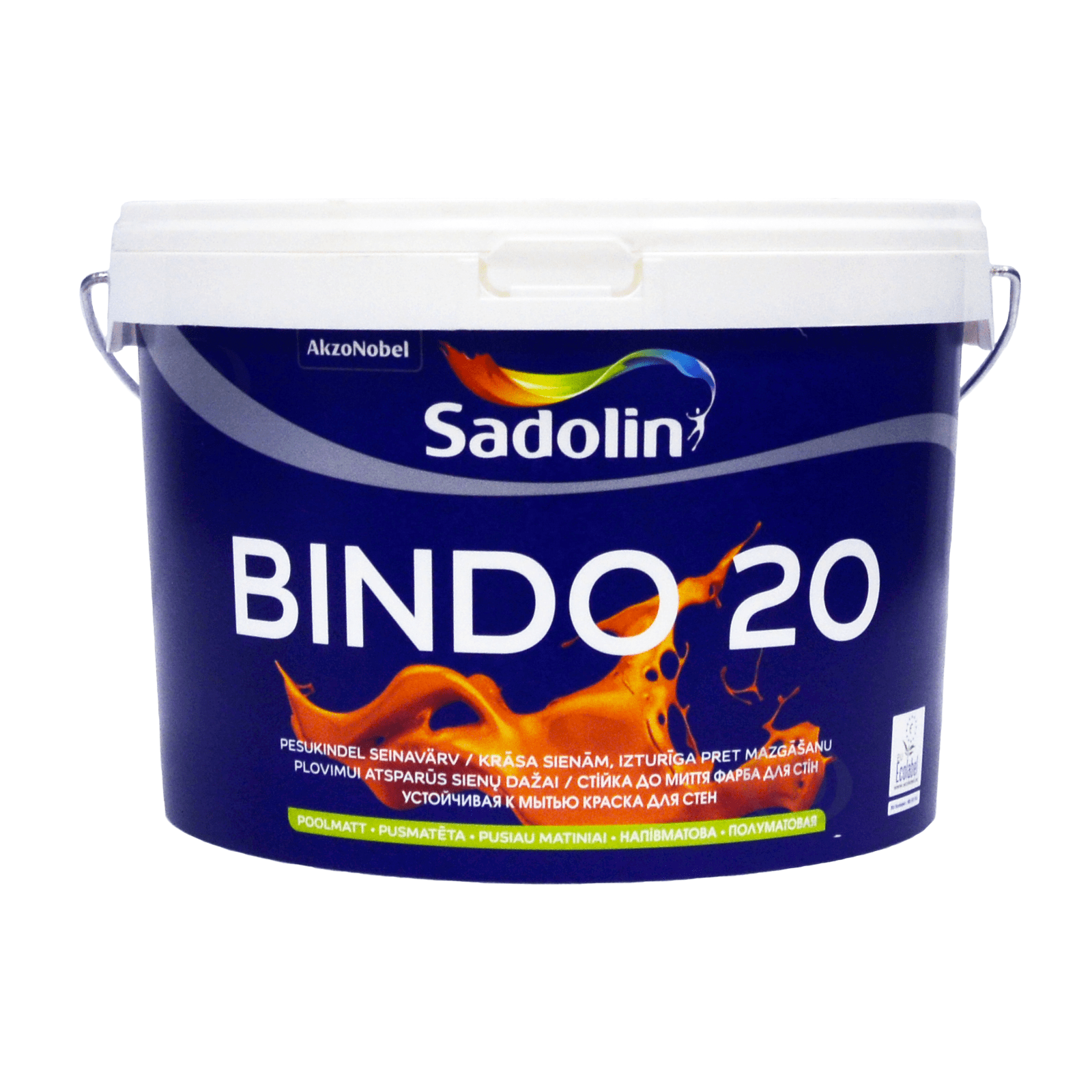 Латексна фарба Sadolin Bindo 20 для стін та стелі, безбарвна, BC