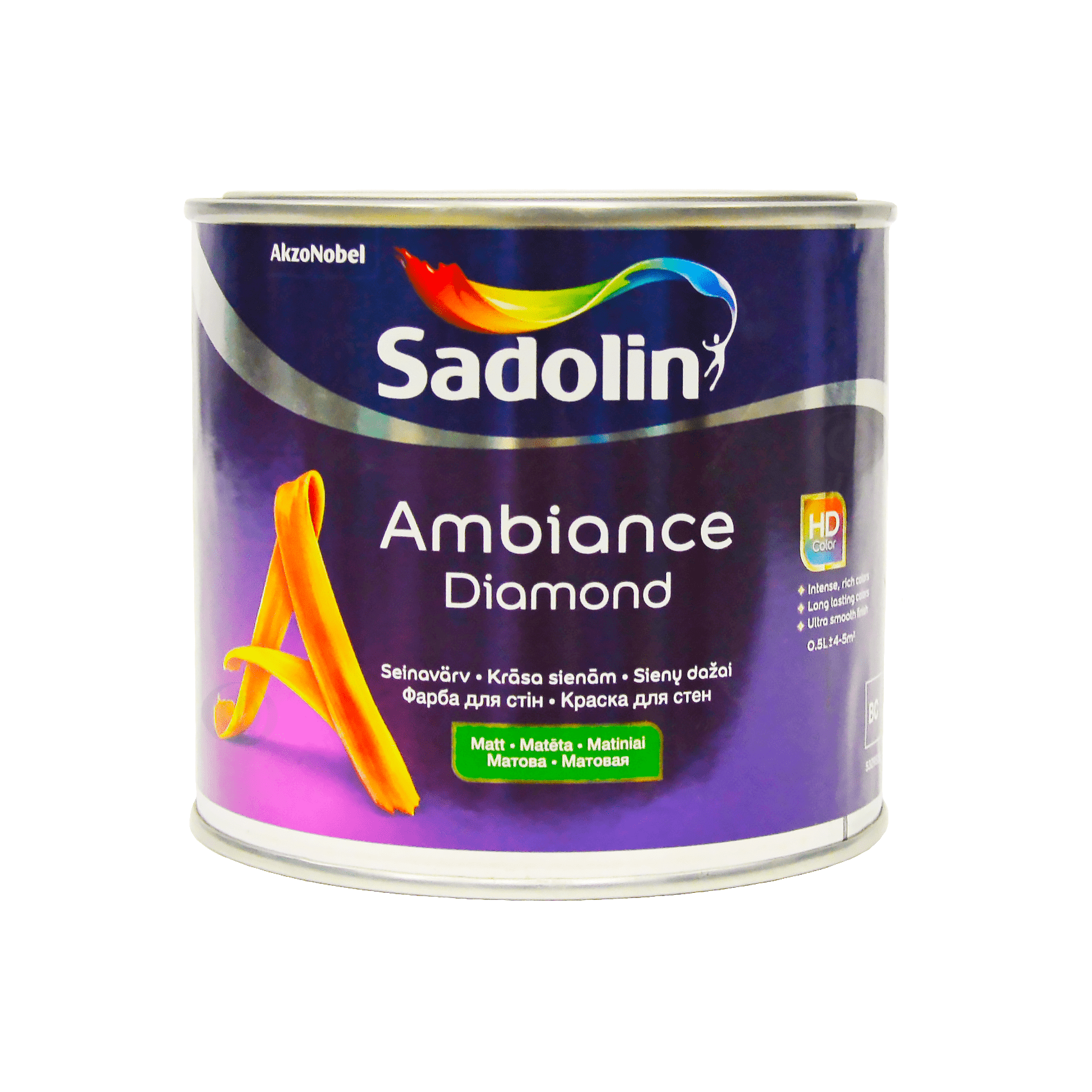 Акриловая краска Sadolin Ambiance Diamond для стен и потолка, бесцветная, BC