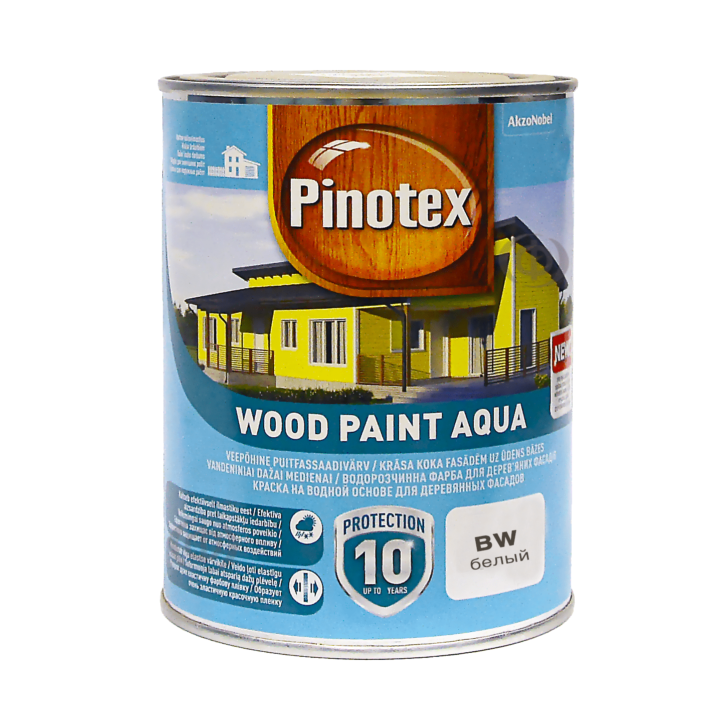 Краска для дерева Pinotex Wood Paint Aqua атмосферостойкая, белая, BW Краска для дерева Pinotex Wood Paint Aqua атмосферостойкая, белая, BW