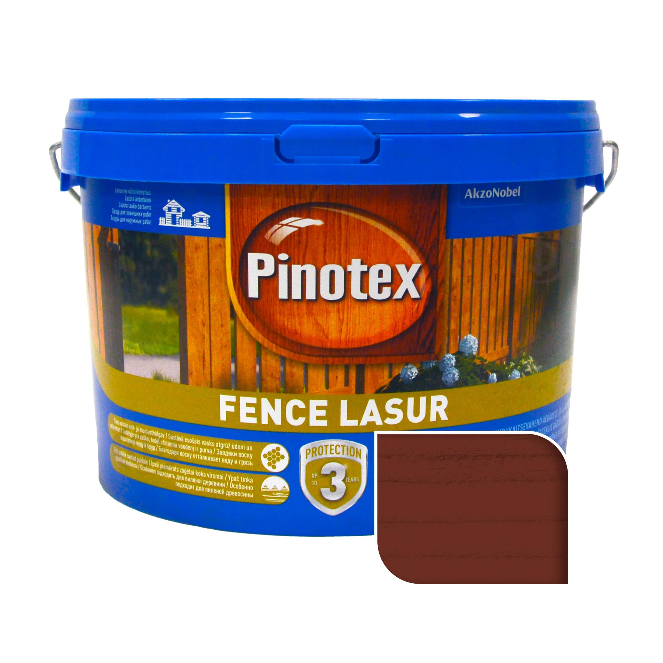 Пропитка лазурная для дерева Pinotex Fence Lasur с декоративым эффектом, красное дерево Пропитка лазурная для дерева Pinotex Fence Lasur с декоративым эффектом, красное дерево