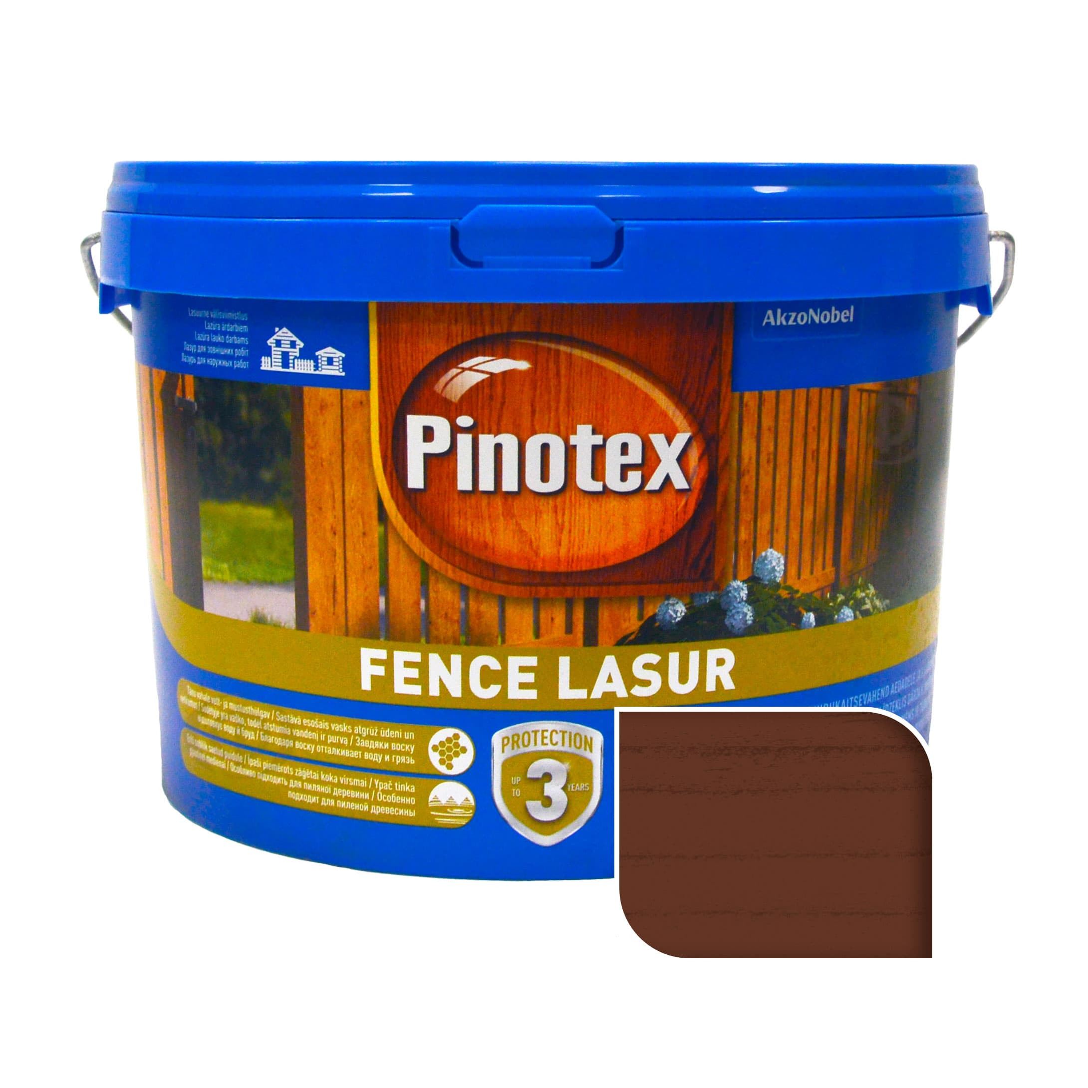 Пропитка лазурная для дерева Pinotex Fence Lasur с декоративым эффектом, тик