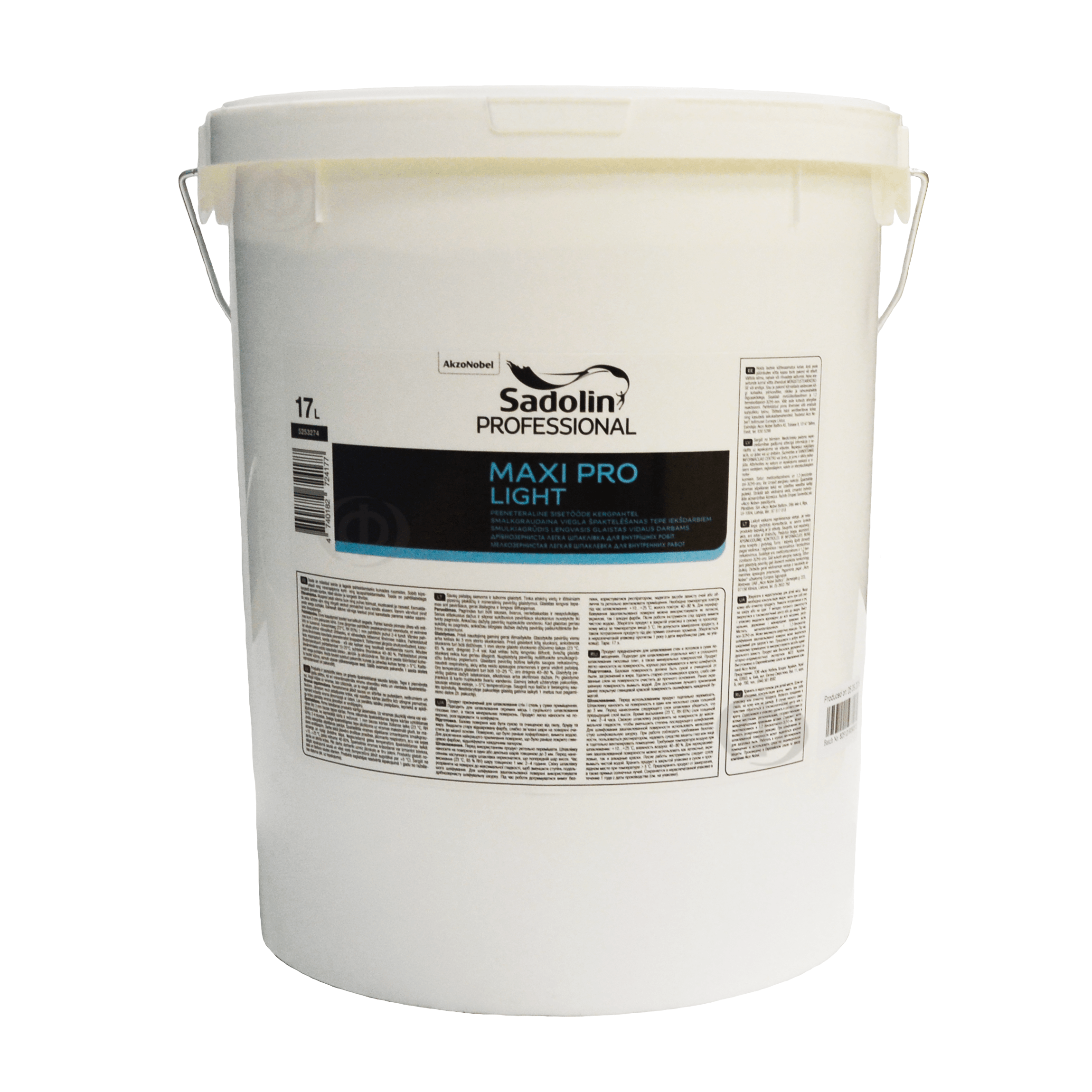 Мелкозернистая сверхлегкая шпаклевка Sadolin Maxi Pro Light для стен и потолка, светло-бежевая