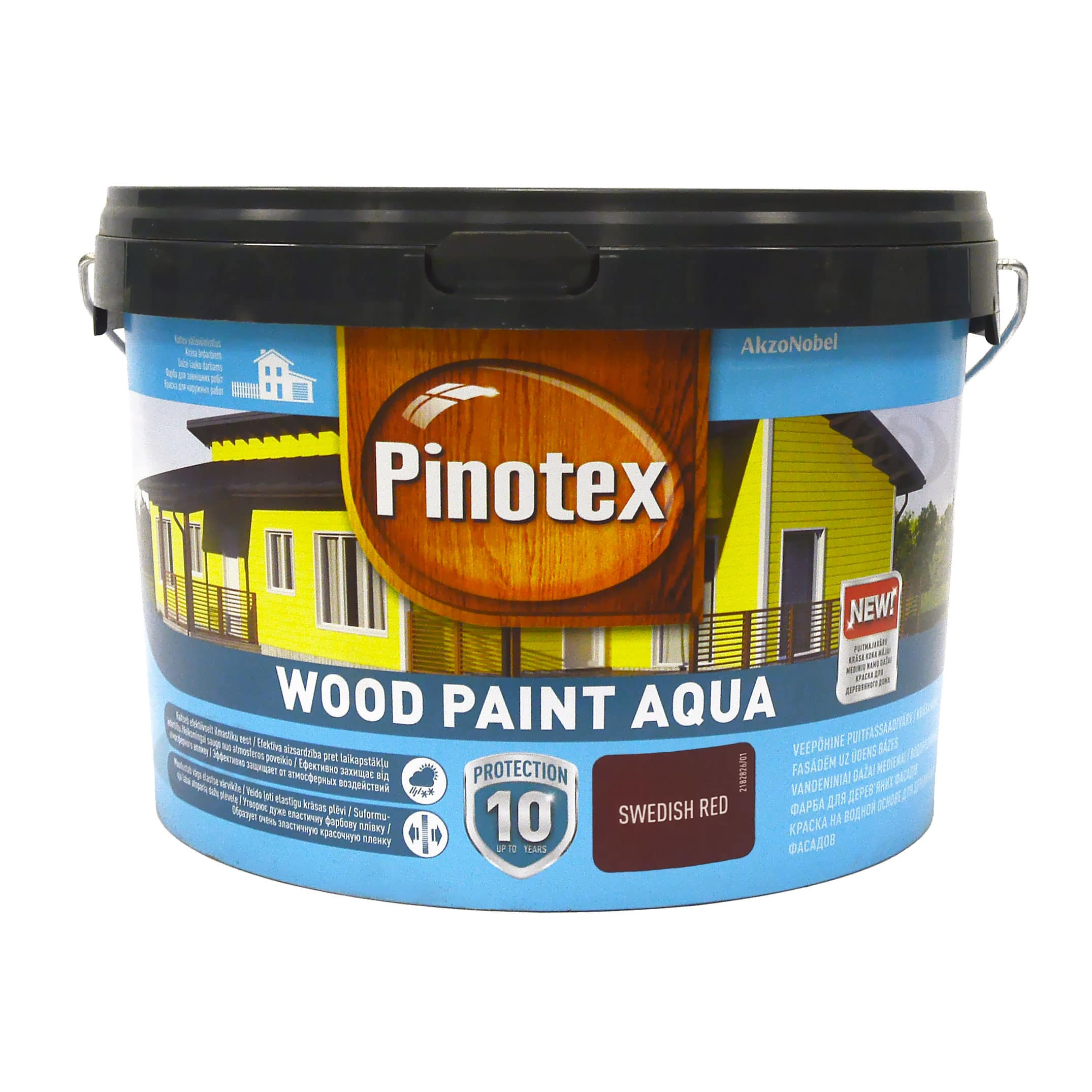 Краска для дерева Pinotex Wood Paint Aqua атмосферостойкая, красная